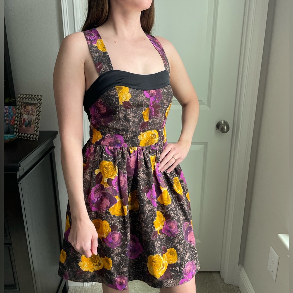 ANTHROPOLOGY Silken Trellis Dress